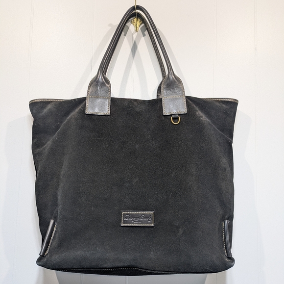 Dooney & Bourke Bella Shopper Tote Black Suede Large Shoulder Bag - Picture 16 of 16